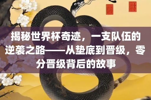 揭秘世界杯奇迹,一支队伍的逆袭之路——从垫底到晋级,零分晋级背后的故事