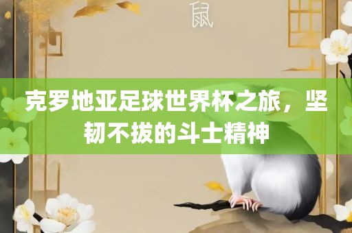 克罗地亚足球世界杯之旅，坚韧不拔的斗士精神