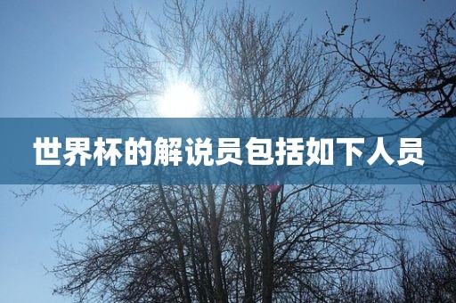 世界杯的解说员包括如下人员