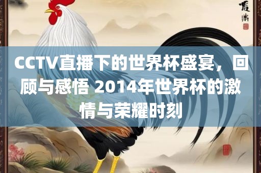 CCTV直播下的世界杯盛宴,回顾与感悟 2014年世界杯的激情与荣耀时刻