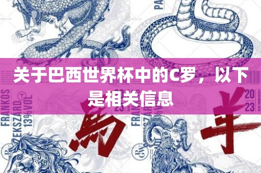 关于巴西世界杯中的C罗，以下是相关信息广州熙林手袋有限公司