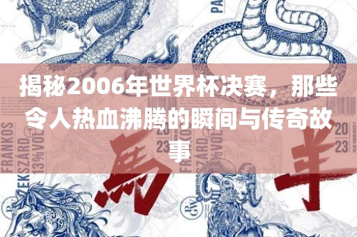揭秘2006年世界杯决赛,那些令人热血沸腾的瞬间与传奇故事