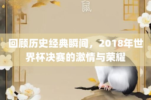 回顾历史经典瞬间，2018年世界杯决赛的激情与荣耀