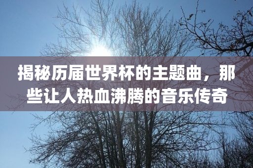 揭秘历届世界杯的主题曲,那些让人热血沸腾的音乐传奇广州熙林手袋有限公司