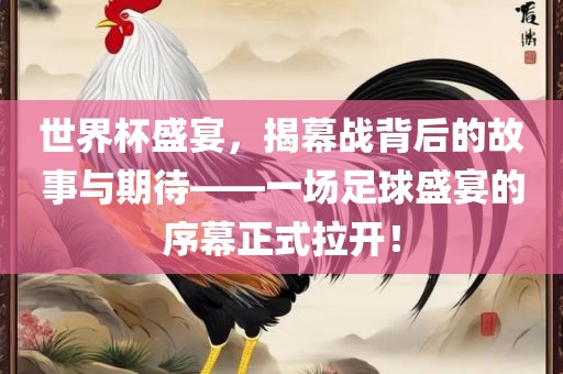 世界杯盛宴,揭幕战背后的故事与期待——一场足球盛宴的序幕正式拉开!广州熙林手袋有限公司