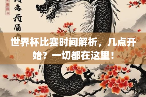 世界杯比赛时间解析，几点开始？一切都在这里！