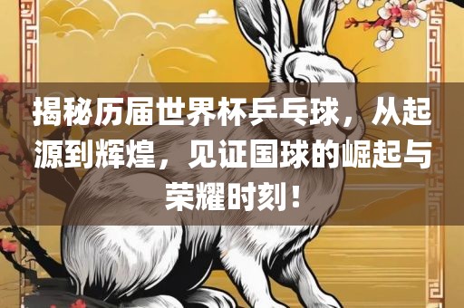 揭秘历届世界杯乒乓球,从起源到辉煌,见证国球的崛起与荣耀时刻!