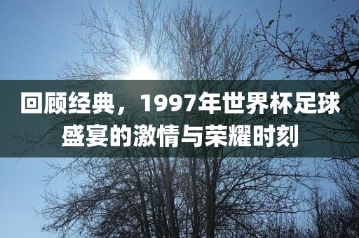 回顾经典，1997年世界杯足球盛宴的激情与荣耀时刻