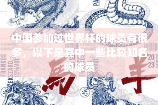 中国参加过世界杯的球员有很多，以下是其中一些比较知名的球员