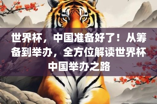 世界杯，中国准备好了！从筹备到举办，全方位解读世界杯中国举办之路