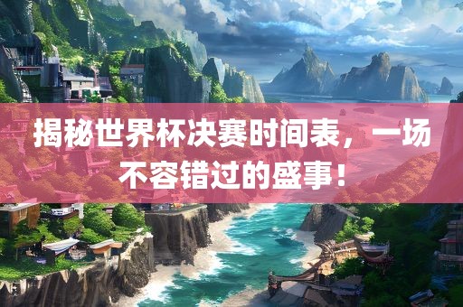 揭秘世界杯决赛时间表，一场不容错过的盛事！