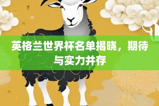 英格兰世界杯名单揭晓，期待与实力并存