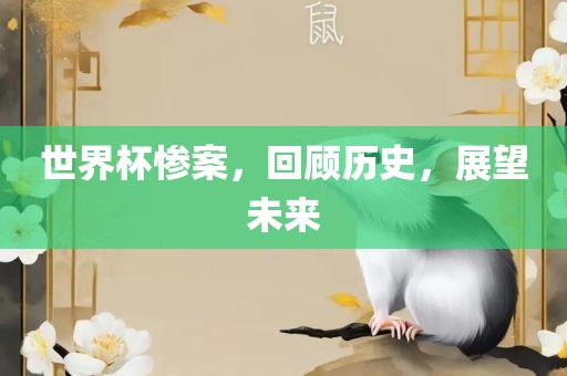 世界杯惨案，回顾历史，展望未来