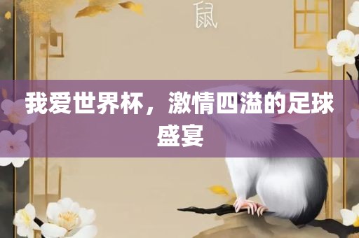 我爱世界杯,激情四溢的足球盛宴广州熙林手袋有限公司