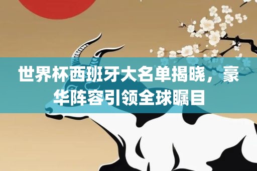 世界杯西班牙大名单揭晓,豪华阵容引领全球瞩目