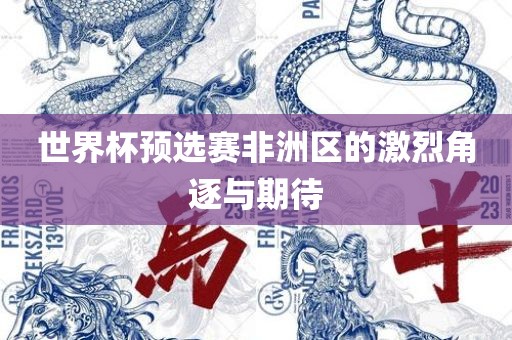 世界杯预选赛非洲区的激烈角逐与期待