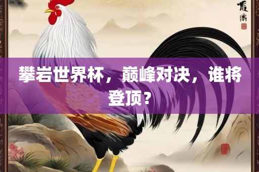 攀岩世界杯，巅峰对决，谁将登顶？