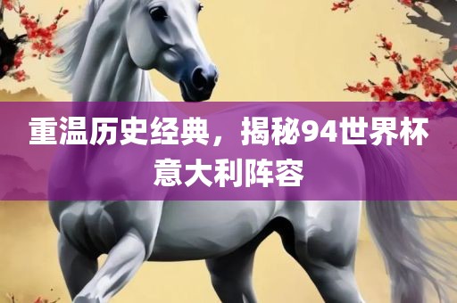 重温历史经典，揭秘94世界杯意大利阵容