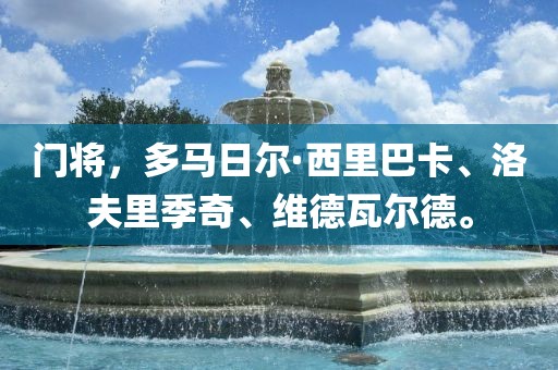 门将，多马日尔·西里巴卡、洛夫里季奇、维德瓦尔德。