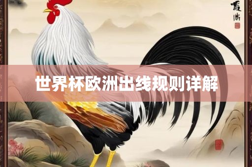 世界杯欧洲出线规则详解