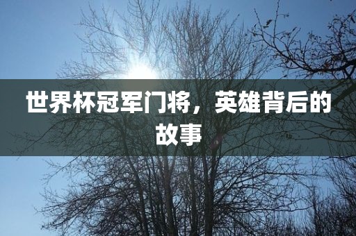 世界杯冠军门将，英雄背后的故事广州熙林手袋有限公司